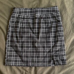 Garage Black and White Checkered Pencil Skirt